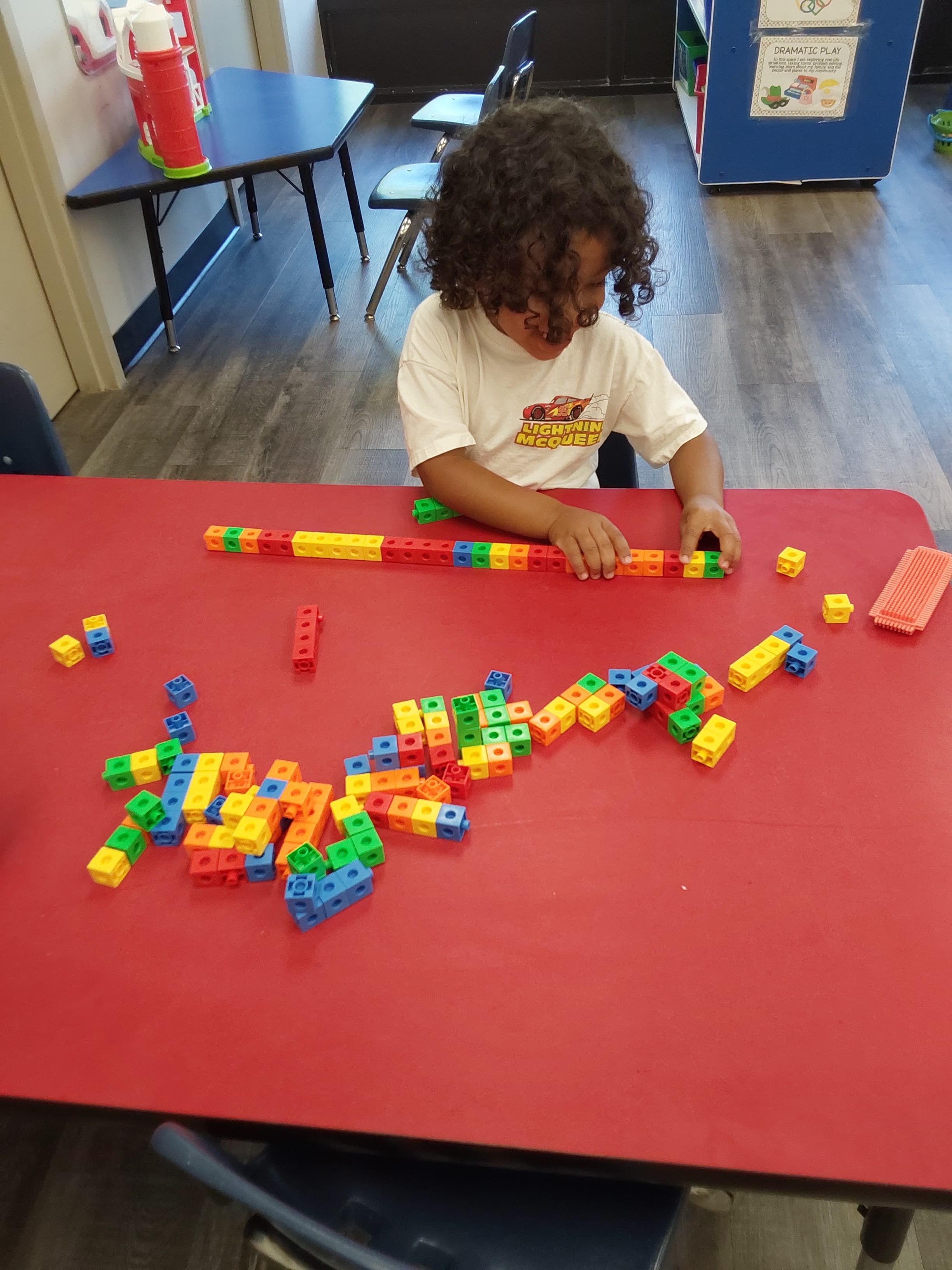 Children playing with blocks